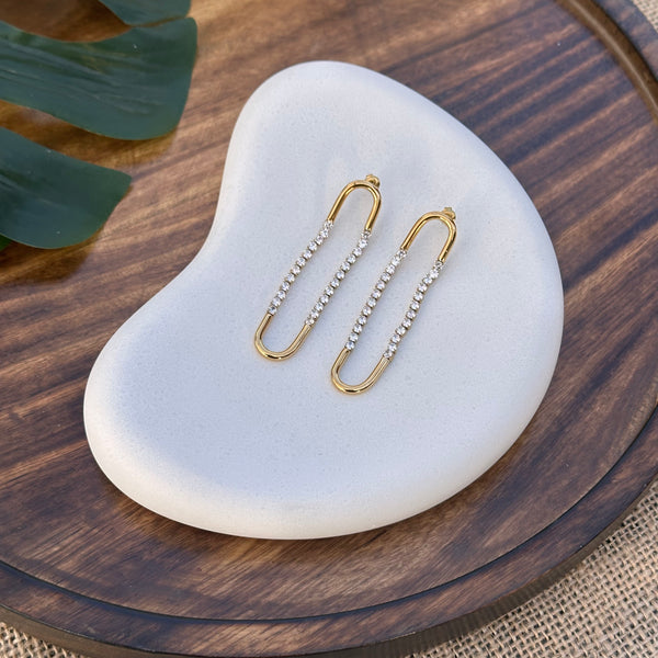 Drop it low Rhinestone Earrings