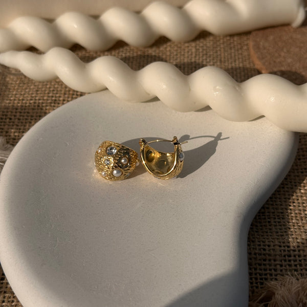 Studded chunky hoops