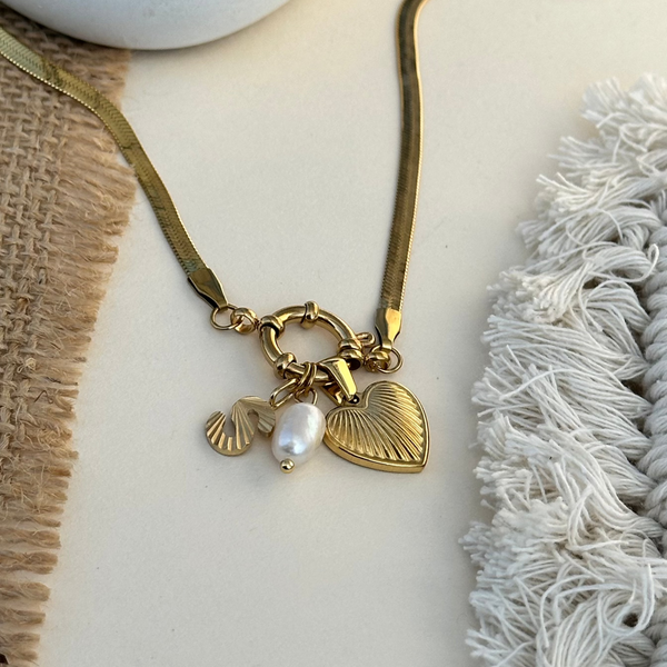 Initial Cluster Charm Necklace