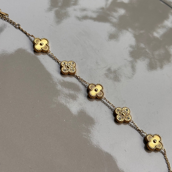 Clover Rhinestone Bracelet